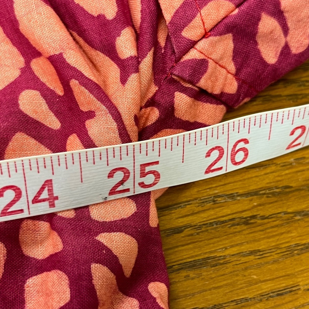 SIKA Anthropologie Mosaic Dress Size 26 W Batik Print Tie Belt Short Sleeve - Picture 11 of 14